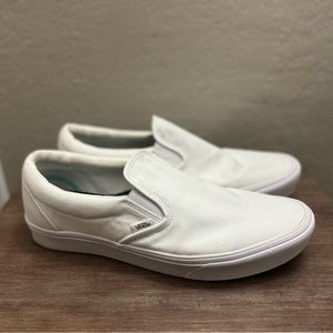 Vans White Comfy Cush Classic Slip On Shoes Men’s Size 12